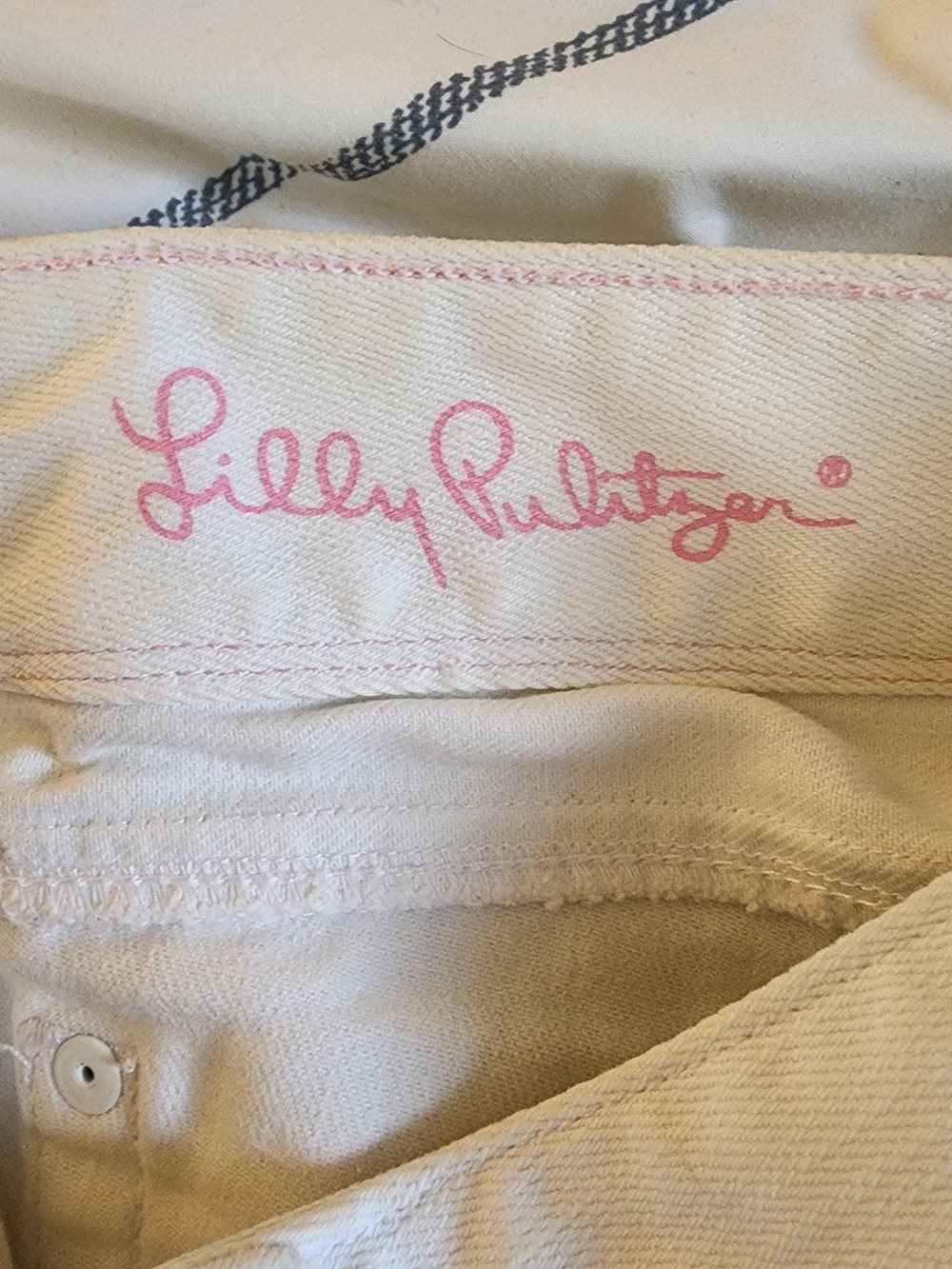 Lilly Pulitzer White Cropped Jeans